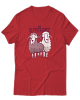 T-Shirt Αντρικό - Be Different - Color Thumbnail Κόκκινο