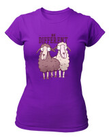 T-Shirt Στενή Γραμμή - Be Different - Color Thumbnail Σκούρο Μωβ