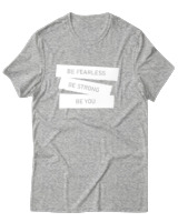 T-Shirt Αντρικό - Be Fearless - Color Thumbnail Γκρι Μελανζέ