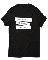 T-Shirt Αντρικό - Be Fearless - Color Thumbnail Μαύρο