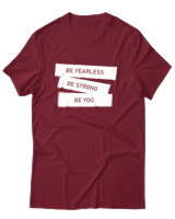 T-Shirt Αντρικό - Be Fearless - Color Thumbnail Σκούρο Κόκκινο