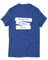 T-Shirt Αντρικό - Be Fearless - Color Thumbnail Μπλε Ρουά