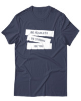 T-Shirt Αντρικό - Be Fearless - Color Thumbnail Μπλε Γκρι