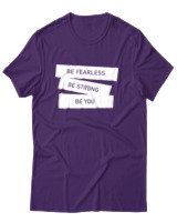 T-Shirt Αντρικό - Be Fearless - Color Thumbnail Σκούρο Μωβ