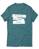 T-Shirt Αντρικό - Be Fearless - Color Thumbnail Μπλε Πράσινο