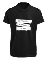 T-Shirt Fit Αντρικό - Be Fearless - Color Thumbnail Μαύρο