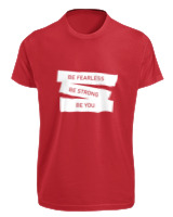 T-Shirt Fit Αντρικό - Be Fearless - Color Thumbnail Κόκκινο