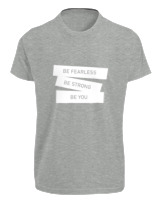 T-Shirt Fit Αντρικό - Be Fearless - Color Thumbnail Γκρι Μελανζέ