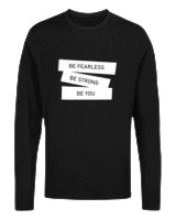 Μακρυμάνικο Μακό Αντρικό - Be Fearless - Color Thumbnail Μαύρο