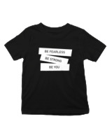 T-Shirt  Παιδικό - Be Fearless - Color Thumbnail Μαύρο