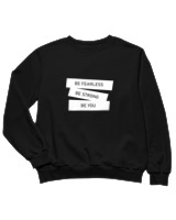 Φούτερ χωρίς κουκούλα Παιδικό - Be Fearless - Color Thumbnail Μαύρο