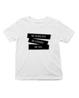 T-Shirt  Παιδικό - Be Fearless - Color Thumbnail 'Ασπρο