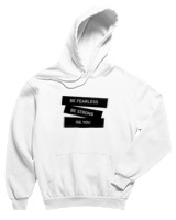 Φούτερ με κουκούλα Παιδικό - Be Fearless - Color Thumbnail 'Ασπρο