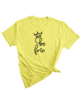 T-Shirt Woman Fashion Γυναικείο - Be Frie - Color Thumbnail LIGHT YELLOW
