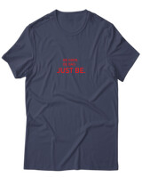 T-Shirt Unisex - Be Good Be Bad Just Be - Color Thumbnail Μπλε Γκρι