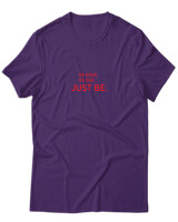 T-Shirt Unisex - Be Good Be Bad Just Be - Color Thumbnail Σκούρο Μωβ