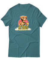 T-Shirt Αντρικό - Be Good - Color Thumbnail Μπλε Πράσινο