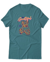 T-Shirt Αντρικό - Be Greatful - Color Thumbnail Μπλε Πράσινο