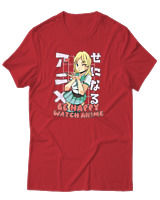 T-Shirt Αντρικό - Be Happy - Color Thumbnail Κόκκινο