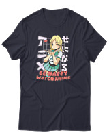 T-Shirt Αντρικό - Be Happy - Color Thumbnail Σκούρο Μπλε