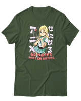 T-Shirt  Γυναικείο - Be Happy - Color Thumbnail Κυπαρισσί