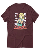 T-Shirt  Γυναικείο - Be Happy - Color Thumbnail Μπορντό