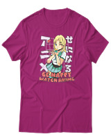 T-Shirt  Γυναικείο - Be Happy - Color Thumbnail Φούξια