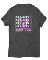 T-Shirt Αντρικό - Be Happy - Color Thumbnail Ανθρακί