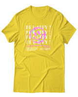 T-Shirt Αντρικό - Be Happy - Color Thumbnail Χρυσό Κίτρινο