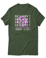 T-Shirt Αντρικό - Be Happy - Color Thumbnail Κυπαρισσί