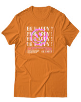 T-Shirt Αντρικό - Be Happy - Color Thumbnail Πορτοκαλί