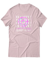T-Shirt Αντρικό - Be Happy - Color Thumbnail Απαλό Ροζ