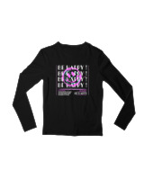 Μακρυμάνικο Μακό Παιδικό - Be Happy - Color Thumbnail Μαύρο