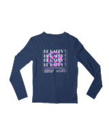 Μακρυμάνικο Μακό Παιδικό - Be Happy - Color Thumbnail Σκούρο Μπλε