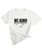 T-Shirt Woman Fashion Γυναικείο - Be Kind Always - Color Thumbnail WHITE
