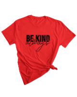 T-Shirt Woman Fashion Γυναικείο - Be Kind Always - Color Thumbnail RED