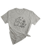 T-Shirt Woman Fashion Γυναικείο - Be Kind - Color Thumbnail GREY MELANZE