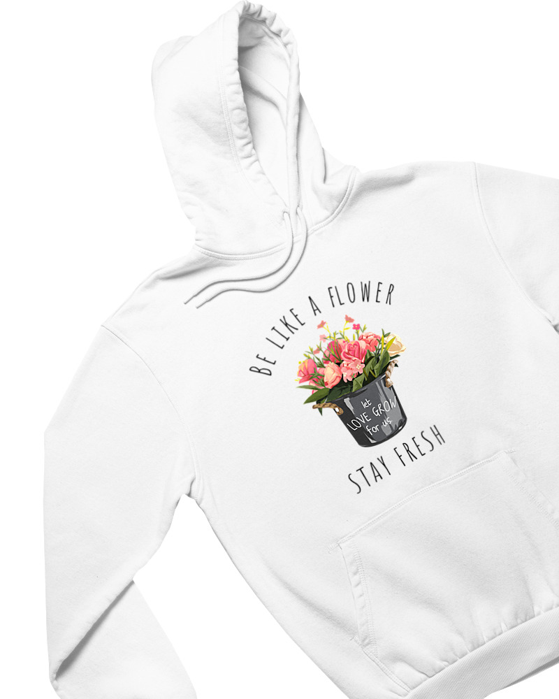 Φούτερ με κουκούλα - Be Like A Flower - Image 1