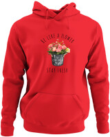 Φούτερ με κουκούλα - Be Like A Flower - Color Thumbnail Κόκκινο