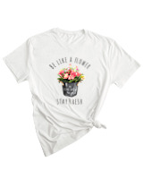 T-Shirt Woman Fashion Γυναικείο - Be Like A Flower - Color Thumbnail WHITE