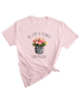 T-Shirt Woman Fashion Γυναικείο - Be Like A Flower - Color Thumbnail PALE PINK
