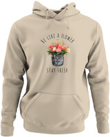 Φούτερ με κουκούλα - Be Like A Flower - Color Thumbnail Μπέζ