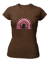 T-Shirt Στενή Γραμμή Γυναικείο - Be Mine - Color Thumbnail Καφέ