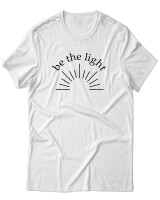 T-Shirt Unisex - Be The Light - Color Thumbnail Άσπρο