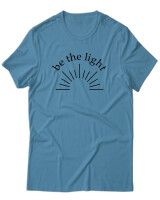 T-Shirt Unisex - Be The Light - Color Thumbnail Τιρκουάζ