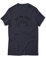 T-Shirt Unisex - Be The Light - Color Thumbnail Σκούρο Μπλε