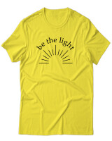 T-Shirt Unisex - Be The Light - Color Thumbnail Κίτρινο