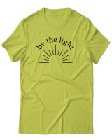 T-Shirt Unisex - Be The Light - Color Thumbnail Λαχανί