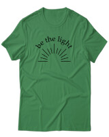 T-Shirt Unisex - Be The Light - Color Thumbnail Πράσινο