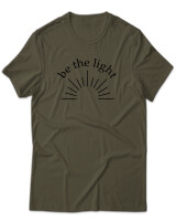T-Shirt Unisex - Be The Light - Color Thumbnail Χακί